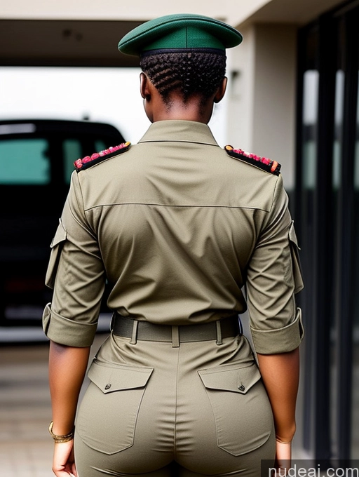 ai nude image of there is a woman in a military uniform walking down the street pics of Beautiful 30s Nigerian Back View Big Ass Military