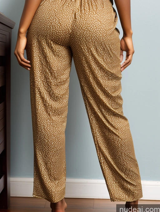 ai nude image of araffed woman in a leopard print pants and a black top pics of Beautiful 30s Nigerian Big Ass Long Legs Close-up View Harem Pants