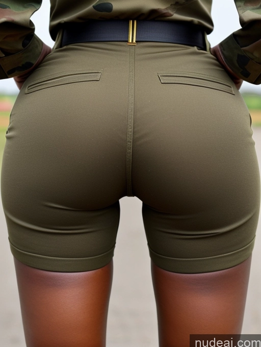 ai nude image of a close up of a woman in a military uniform with her hands in her pockets pics of Beautiful 30s Nigerian Big Ass Long Legs Military Close-up View