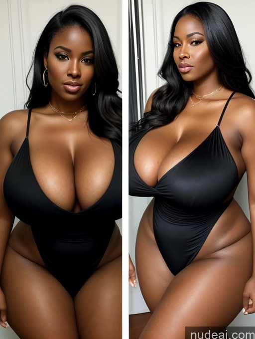 related ai porn images free for Huge Boobs Big Ass Thick Perfect Body Black Hair Detailed Woman Big Hips 30s Long Hair African Front View Cleavage Alternative Dress