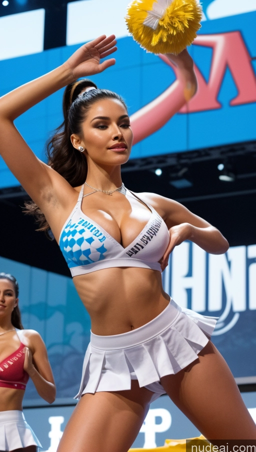 Miss Universe Model Perfect Boobs Big Hips Perfect Body FairArguementBut Cheerleader Outfit Blue Archive Stage Yoga