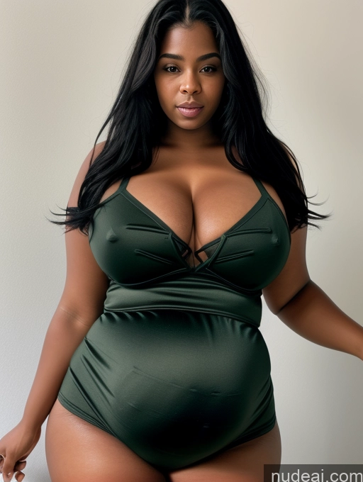 ai nude image of a pregnant woman in a green swimsuit posing for a picture pics of Big Ass Fat Thick Big Hips Pregnant 18 British Dark_Fantasy_Style Cleavage Detailed Long Hair Huge Boobs Spandex Guided Breast Grab