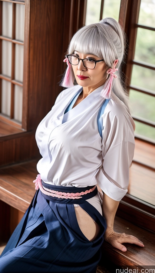 Milf One Busty Big Ass Big Hips Pubic Hair Fairer Skin 60s Asian Black Hair Lipstick Glasses Ayaka Kendo Uniform: Genshin Impact Cosplayers Nude