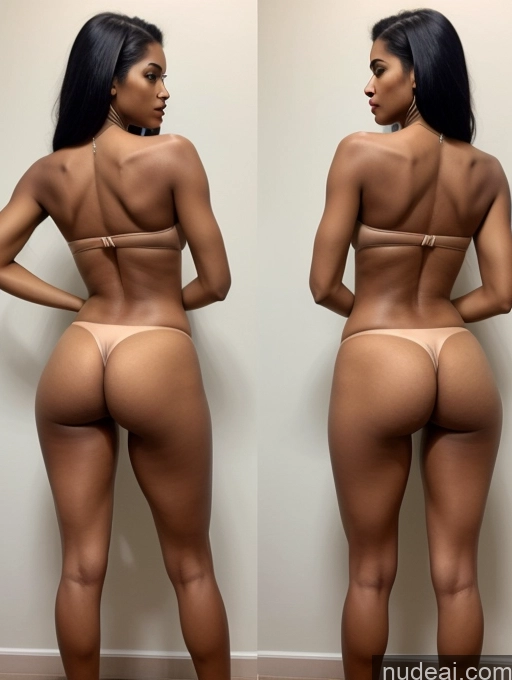 ai nude image of a close up of a person in a bikini posing for a picture pics of Miss Universe Model Perfect Boobs Beautiful Big Ass Skinny Big Hips Long Legs Tall Perfect Body 18 Black Hair Straight Indian Nude Dark Skin Thick Abs Back View