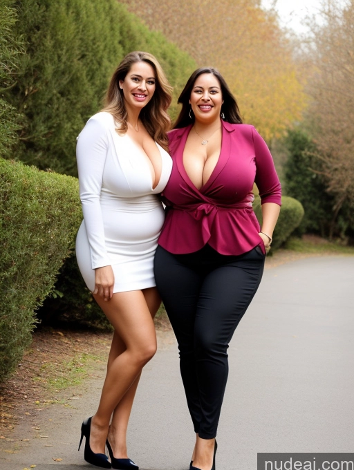 ai nude image of two women in tight black pants and a pink top posing for a picture pics of Long Legs Tall Fat Chubby Big Hips Big Ass High Heels Busty Beautiful Perfect Body Huge Boobs Two 40s Happy Orgasm