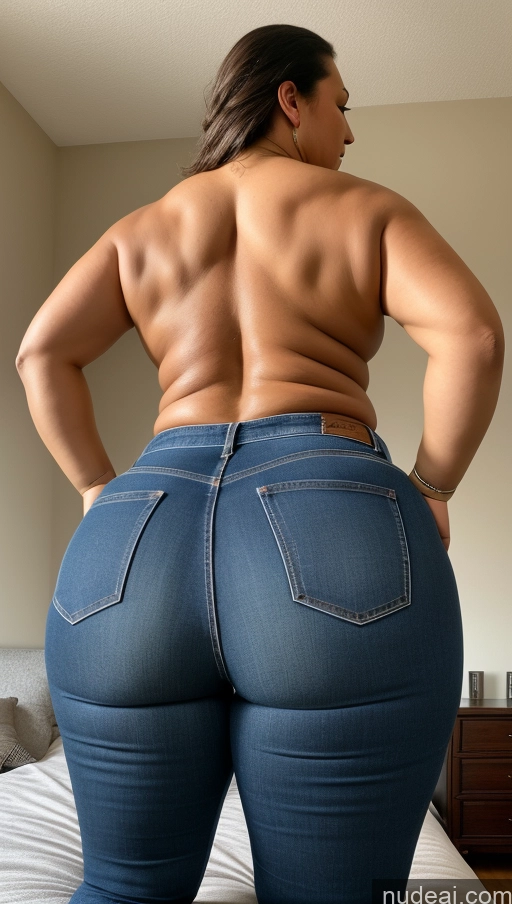 ai nude image of araffe butt - bari woman in jeans showing off her big butt pics of Athlete Big Ass Big Hips Bedroom Jeans