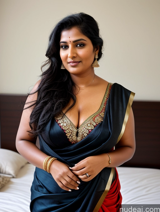 related ai porn images free for Woman Chubby 30s Indian Black Hair Front View Sari Messy Cleavage