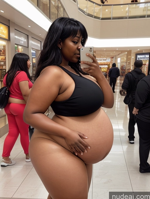 related ai porn images free for Busty Huge Boobs Big Ass Thick Chubby Fat Big Hips Pregnant Dark Skin 18 Black Mall Side View Jumpsuit Bright Lighting Detailed Dark_Fantasy_Style Belly Inflation, Cuminflation, Overeating Spandex