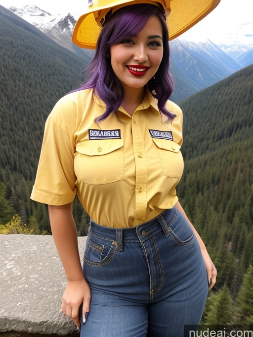 related ai porn images free for Model One Perfect Boobs Beautiful Lipstick Thick Big Hips 20s Laughing Purple Hair Soft + Warm Mountains Bending Over Pearl Jewelry Front View Construction Worker