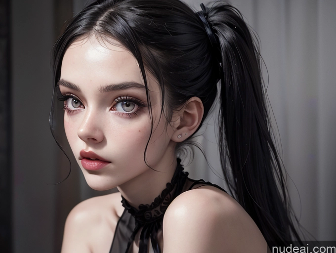 related ai porn images free for Beautiful Perfect Body Fairer Skin Skinny Serious Black Hair Goth Gals V2 Double-fold Eyelids Adjuster Small Tits Pigtails Pet Play Front View