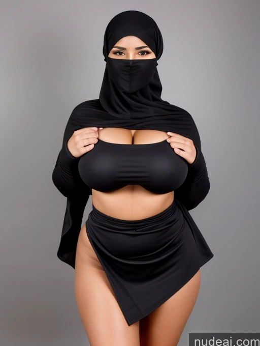 ai nude image of a woman in a black dress and a black hijab pics of Huge Boobs Model Niqab Nude Thick Mini Skirt