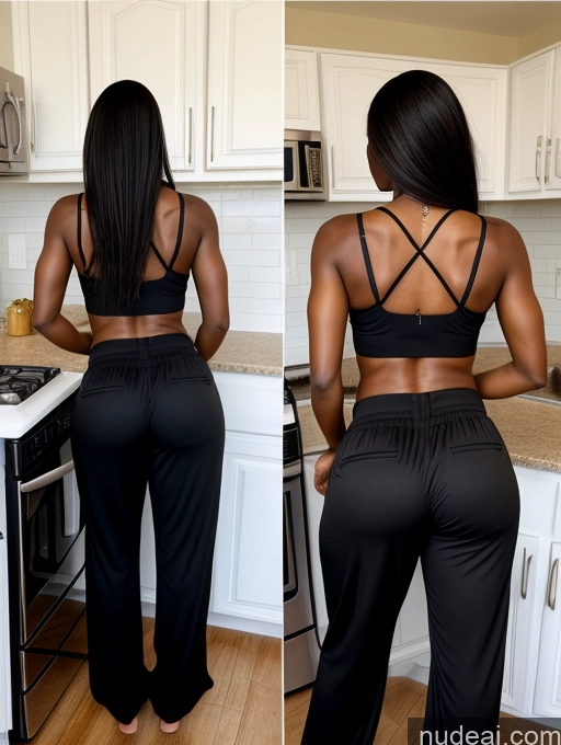 related ai porn images free for Perfect Body 40s African Kitchen Back View Cooking Harem Pants Small Ass