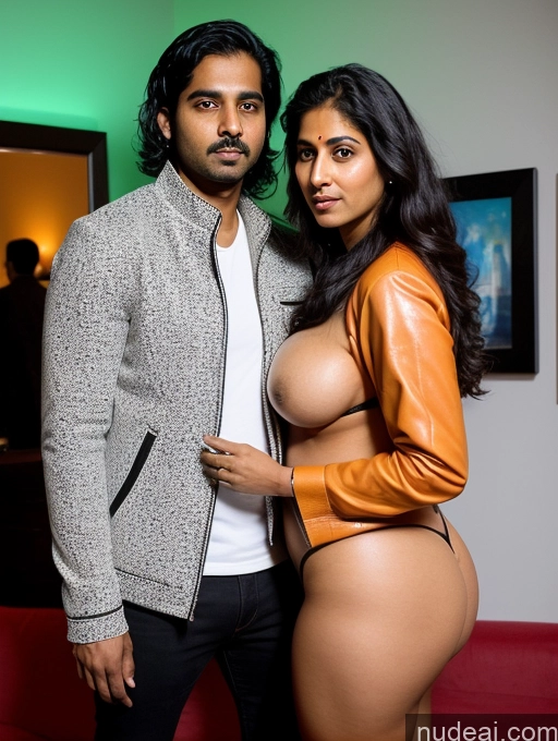 related ai porn images free for Woman + Man Perfect Boobs Beautiful Big Ass Thick Big Hips Perfect Body 30s Sexy Face Shocked Serious Black Hair Indian Surrealist Party Front View Jacket Jeans Leather Salwar Detailed