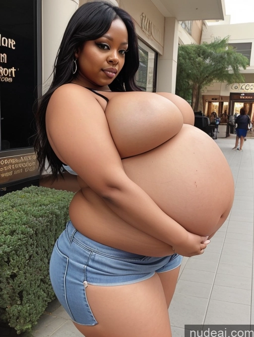 related ai porn images free for Busty Huge Boobs Big Ass Thick Chubby Fat Big Hips Pregnant Dark Skin Sexy Face Black Dark_Fantasy_Style Mall Belly Inflation, Cuminflation, Overeating Tank Top Jeans