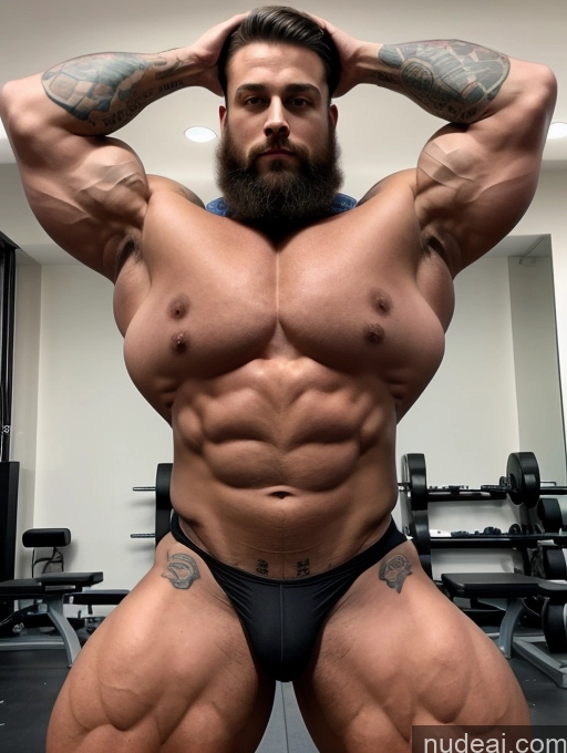 ai nude image of arafed man with a beard and a beardless body posing for a picture pics of Bodybuilder Huge Boobs Tattoos Big Ass Muscular Thick Beautiful