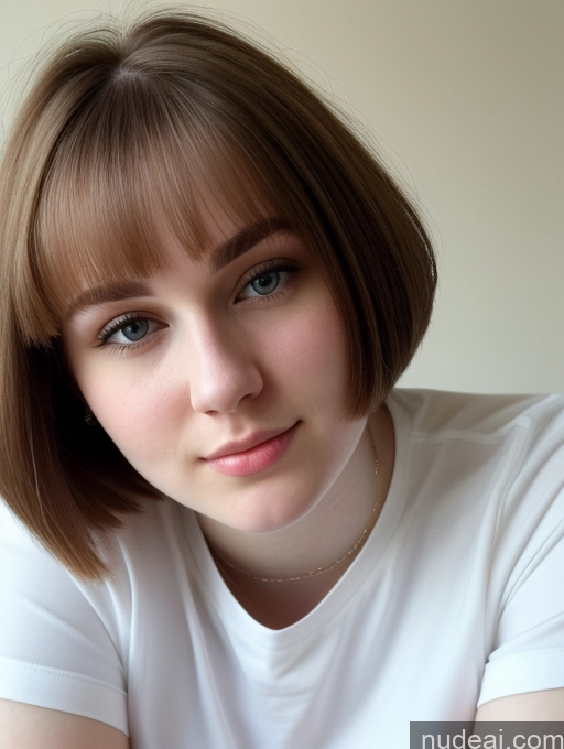 related ai porn images free for Beautiful Thick Fairer Skin 18 Brunette Bobcut Russian Shirt Close-up View