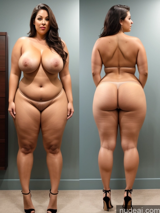 ai nude image of arafed woman with a very large breast standing in a bathroom pics of Big Hips Big Ass Chubby Thick Abs Tall Long Legs Busty Beautiful Perfect Boobs Nude High Heels Two 40s