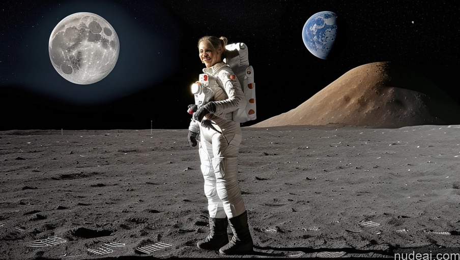 ai nude image of astronaut on the moon with earth in the background pics of Huge Boobs Happy Sexy Face Blonde Ponytail Big Ass Glasses Model Massage Sari Several 60s Thai Moon