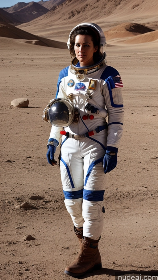 ai nude image of arafed woman in a space suit standing in a desert pics of Space Suit Western