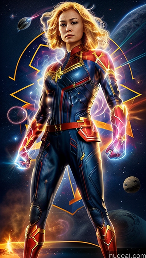 ai nude image of captain marvel poster by alex couls pics of Space Suit Captain Marvel Powering Up