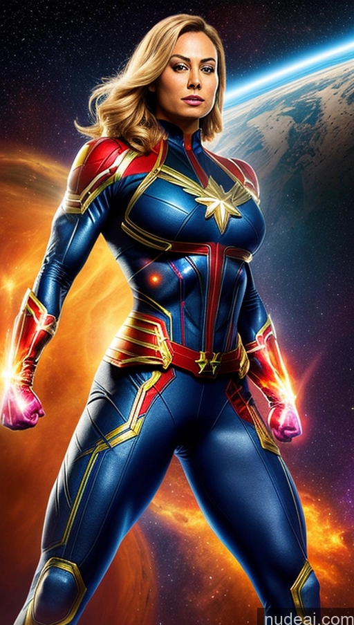 ai nude image of captain marvel is the new captain marvel pics of Space Suit Captain Marvel Powering Up Bodybuilder Busty Muscular Abs