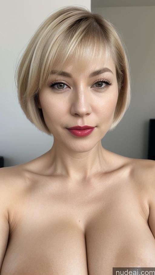 related ai porn images free for Woman One Huge Boobs Beautiful Lipstick Fairer Skin 40s Blonde Short Hair Korean Close-up View Detailed Simple