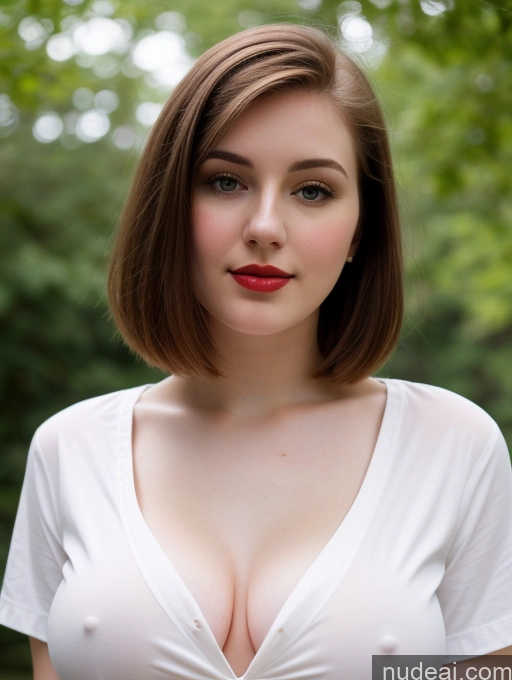 related ai porn images free for Beautiful Fairer Skin Thick 18 Brunette Bobcut Russian Close-up View Lipstick Shirt Perfect Boobs Busty