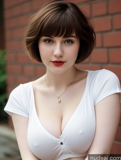 related ai porn images free for Beautiful Fairer Skin Thick 18 Brunette Russian Close-up View Lipstick Shirt Perfect Boobs Busty Short Hair