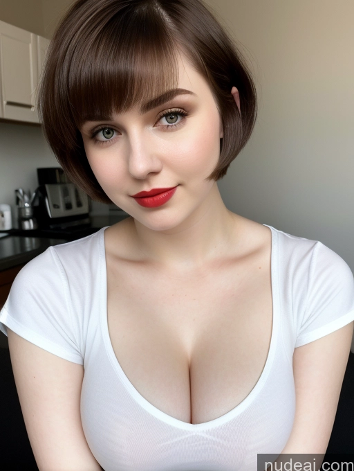 related ai porn images free for Beautiful Fairer Skin Thick 18 Brunette Russian Close-up View Lipstick Shirt Perfect Boobs Busty Short Hair