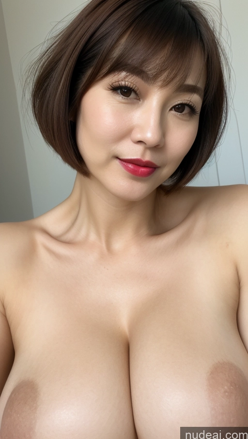 related ai porn images free for Woman One Huge Boobs Beautiful Lipstick Fairer Skin 40s Short Hair Korean Close-up View Simple Detailed