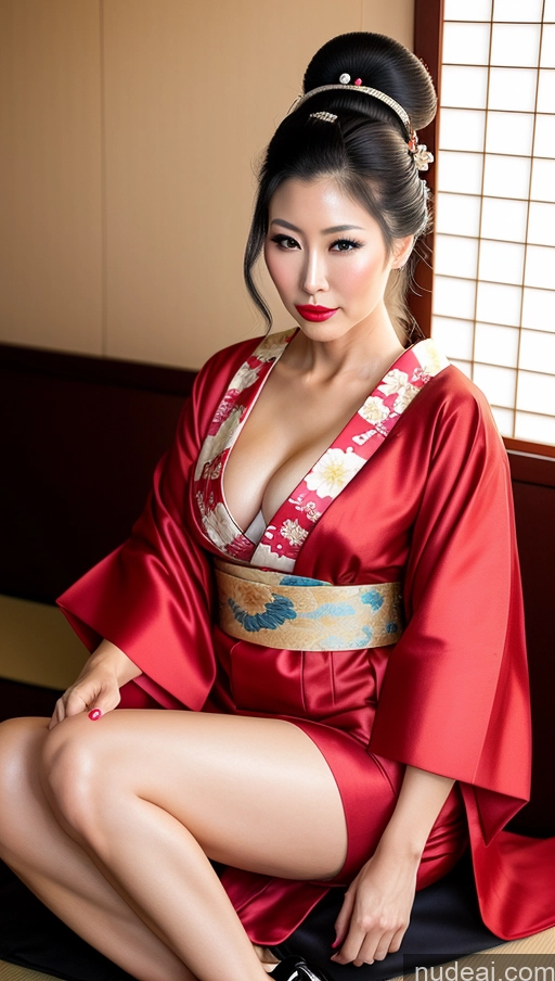 related ai porn images free for Milf Small Tits Beautiful Lipstick Long Legs 40s Pouting Lips Hair Bun Japanese Close-up View Spreading Legs Geisha High Heels Kimono