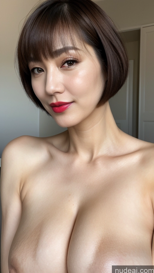 related ai porn images free for Woman One Huge Boobs Beautiful Lipstick Fairer Skin 40s Short Hair Korean Close-up View Detailed Simple