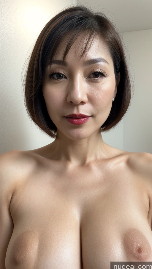 related ai porn images free for One Huge Boobs Lipstick Beautiful Fairer Skin 40s Short Hair Korean Detailed Simple Woman Close-up View