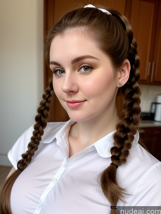 related ai porn images free for Busty Perfect Boobs Beautiful Fairer Skin Thick 18 Brunette Pigtails Russian Close-up View Shirt