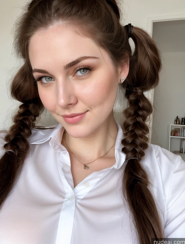 related ai porn images free for Thick Long Hair Brunette Pigtails Detailed Busty Perfect Boobs Beautiful Fairer Skin 18 Russian Close-up View Shirt