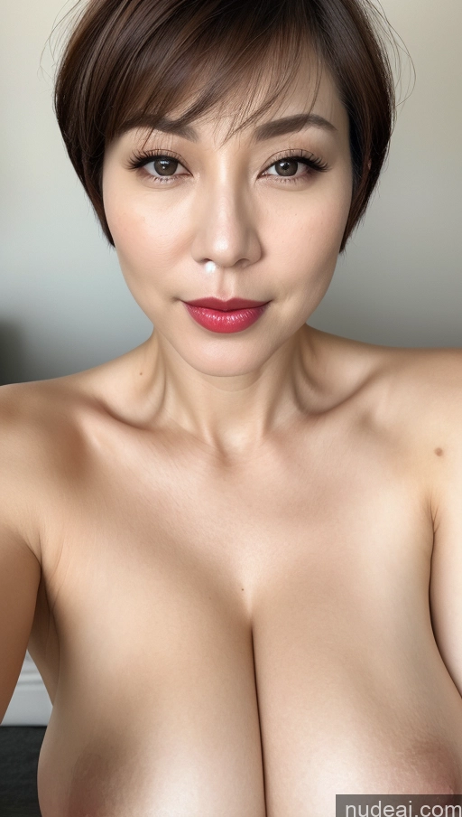 related ai porn images free for One Huge Boobs Lipstick Beautiful Fairer Skin 40s Short Hair Korean Detailed Simple Woman Close-up View