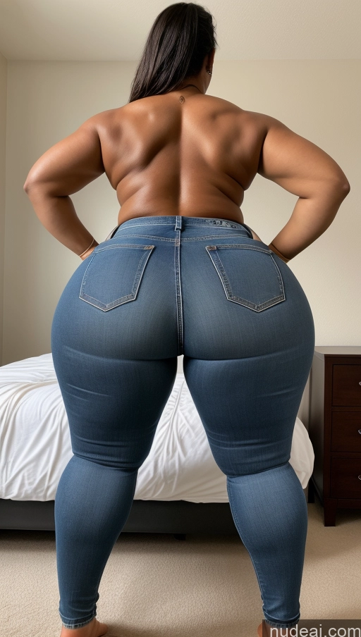 ai nude image of araffe butt - bari woman in jeans showing off her big butt pics of Athlete Big Ass Big Hips Bedroom Back View Jeans