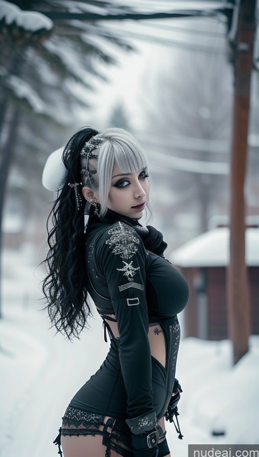 related ai porn images free for Ethiopian Snow Close-up View Gothic Punk Girl Angel Athlete Busty Perfect Boobs