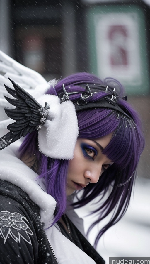 related ai porn images free for Athlete Perfect Boobs Purple Hair Ethiopian Snow Close-up View Angel Gothic Punk Girl