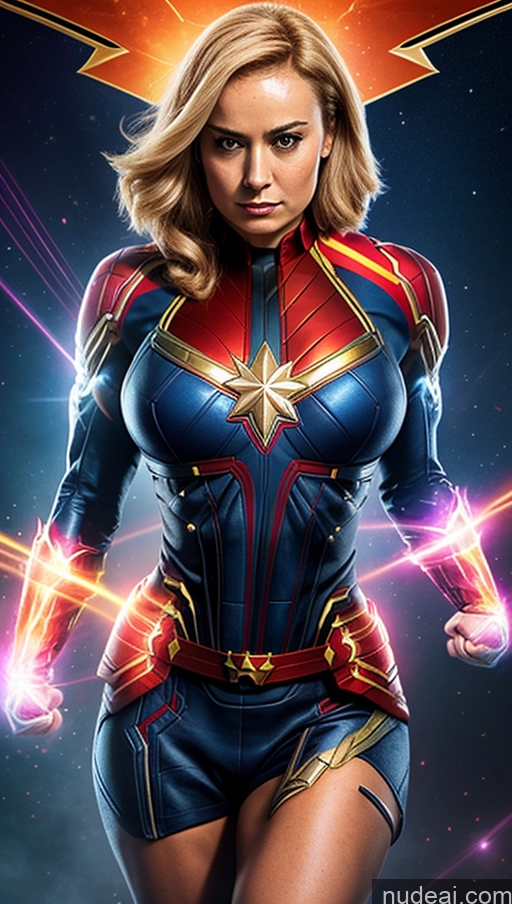 ai nude image of captain marvel is in the middle of a poster for the upcoming movie pics of Tie Captain Marvel Busty Muscular Abs Powering Up