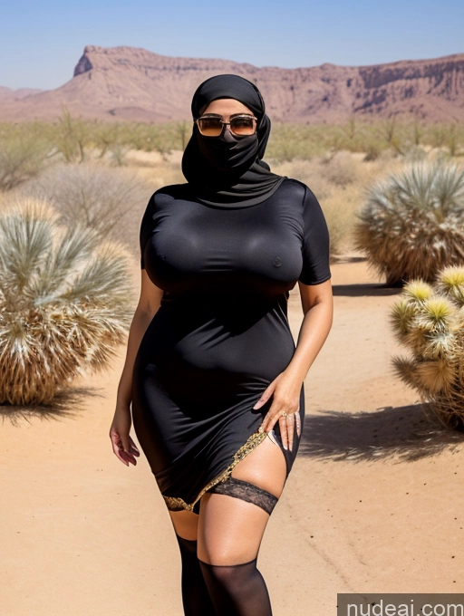 ai nude image of araffe woman in a black dress and black stockings posing for a picture pics of Stockings Huge Boobs Oasis Thick Niqab 50s Diamond Jewelry Stylish