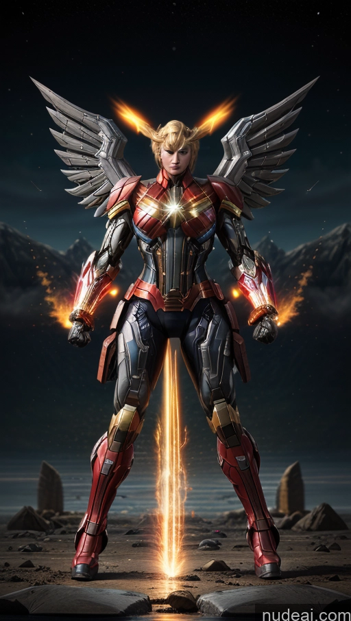 related ai porn images free for Busty Abs Captain Marvel Bodybuilder Muscular SuperMecha: A-Mecha Musume A素体机娘 Has Wings Powering Up Dynamic View Heat Vision Battlefield