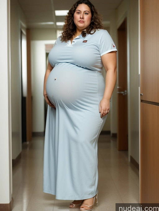 ai nude image of pregnant woman in blue dress standing in hallway of hospital room pics of Hairy Women Wife Or Girlfriend Big Hips Long Legs Pubic Hair Seductive Sexy Face Brunette Italian Curly Hair 50s Pregnant Fat Obese Huge Boobs Hospital Long Skirt Polo