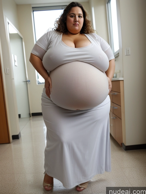 ai nude image of pregnant woman in white dress standing in a hallway with a window pics of Hairy Women Wife Or Girlfriend Big Hips Long Legs Pubic Hair Seductive Sexy Face Brunette Italian Curly Hair 50s Pregnant Fat Obese Huge Boobs Hospital Long Skirt