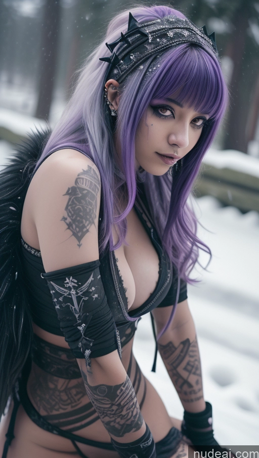 related ai porn images free for Athlete Purple Hair Ethiopian Snow Close-up View Angel Gothic Punk Girl Perfect Boobs Cleavage Partially Nude