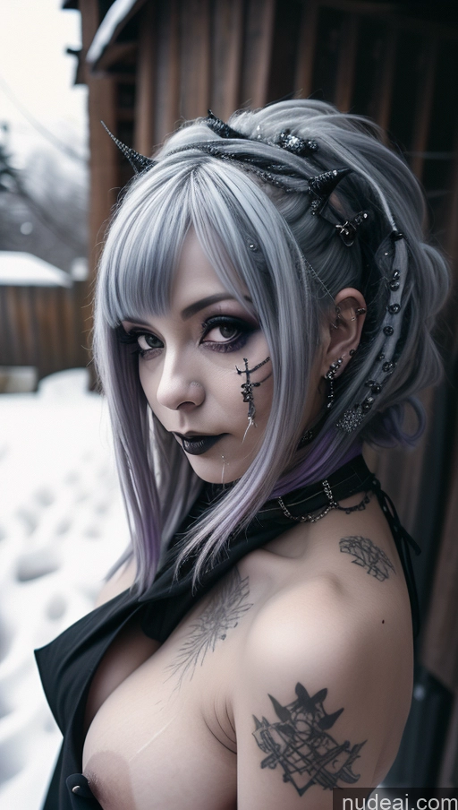 related ai porn images free for Milf Busty Perfect Boobs Purple Hair Nigerian Snow Close-up View Gothic Punk Girl