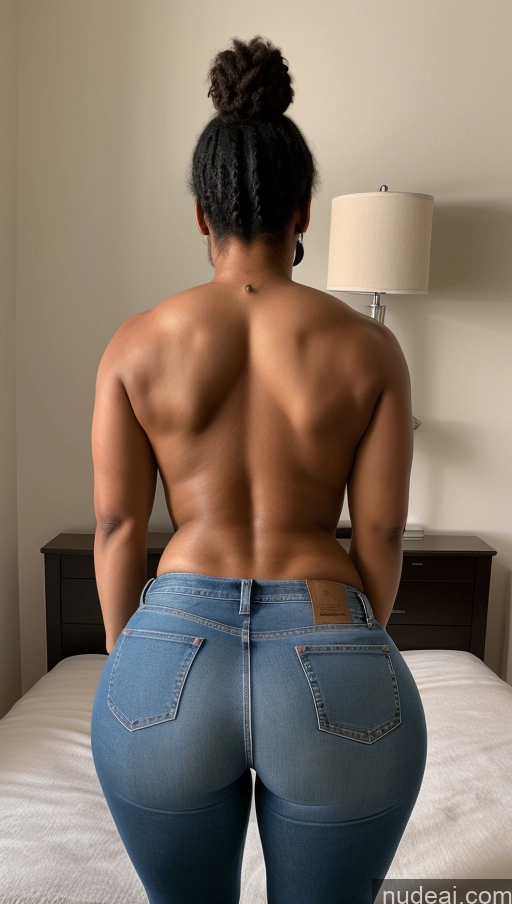 ai nude image of araffe butt - bari woman in jeans showing off her butt pics of Athlete Big Ass Big Hips Jeans Back View Bedroom