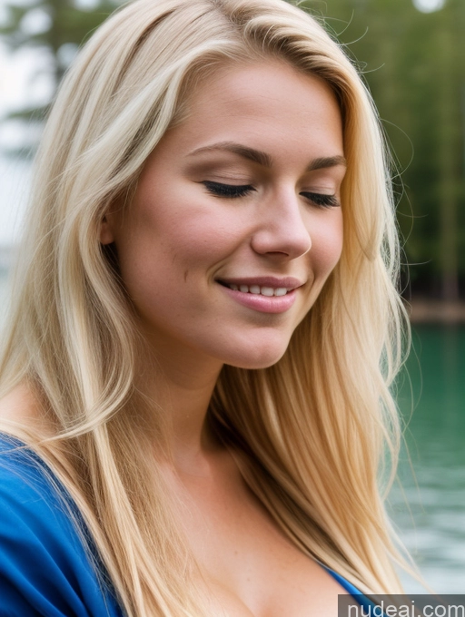 ai nude image of blonde woman with blue top looking at cell phone near water pics of Huge Boobs Perfect Body Skinny 18 Happy Sexy Face Shocked Film Photo Lake Medieval Cleavage Bright Lighting Detailed Blonde Scandinavian Orgasm Side View Sleeping