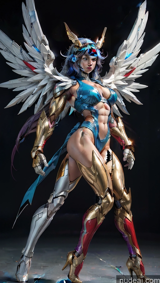 related ai porn images free for Bodybuilder Perfect Boobs Superhero Has Wings Powering Up SSS: A-Mecha Musume A素体机娘 Muscular Abs