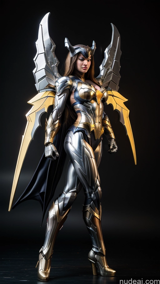 ai nude image of araffe woman in a costume with wings and a sword pics of Bodybuilder Perfect Boobs SSS: A-Mecha Musume A素体机娘 Powering Up Has Wings Batwoman Muscular Abs